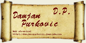 Damjan Purković vizit kartica